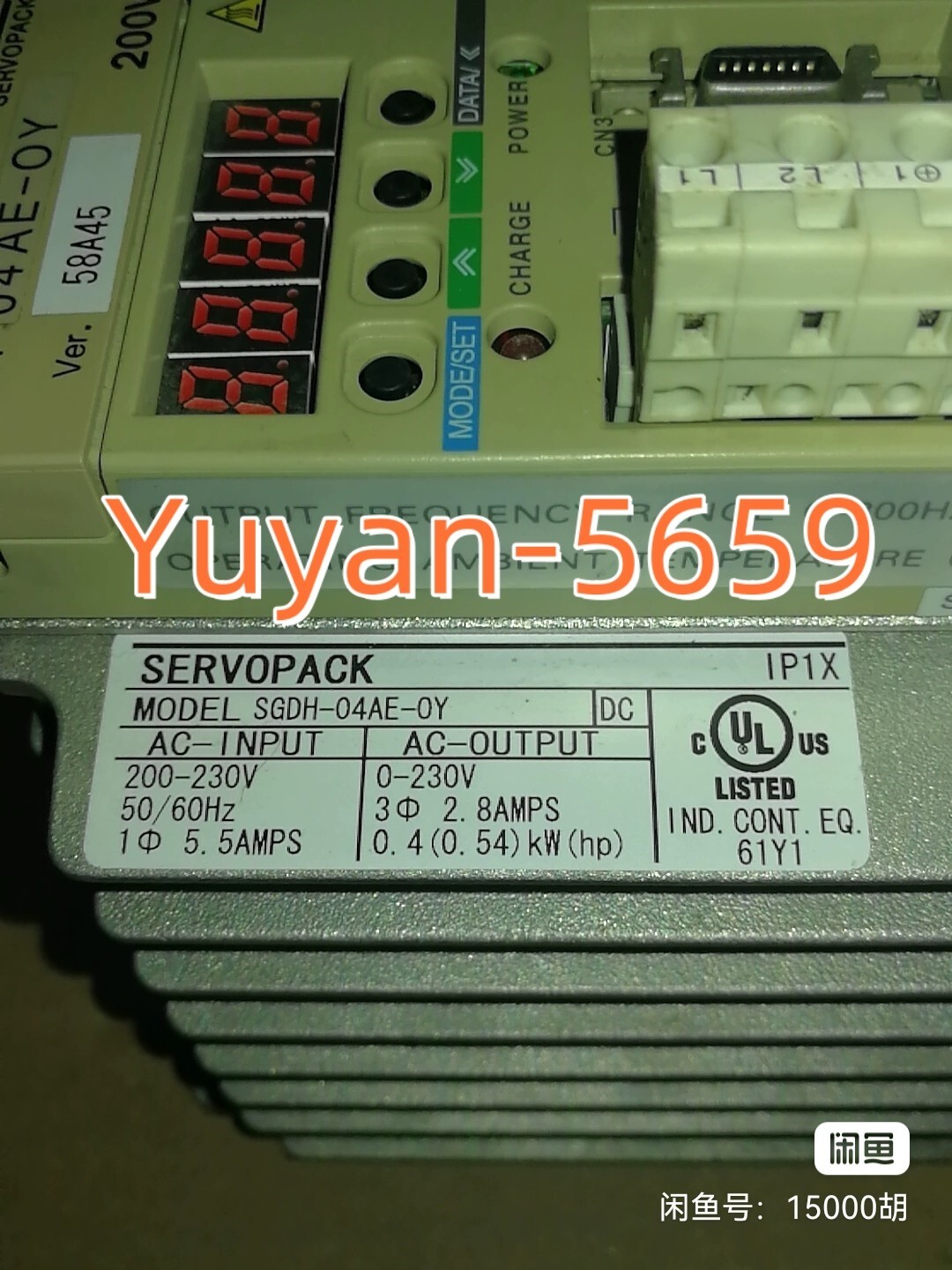 1 PC  USED  GOOD   SGDH-04AE-OY   Servo   Driver#B1580Q    CL