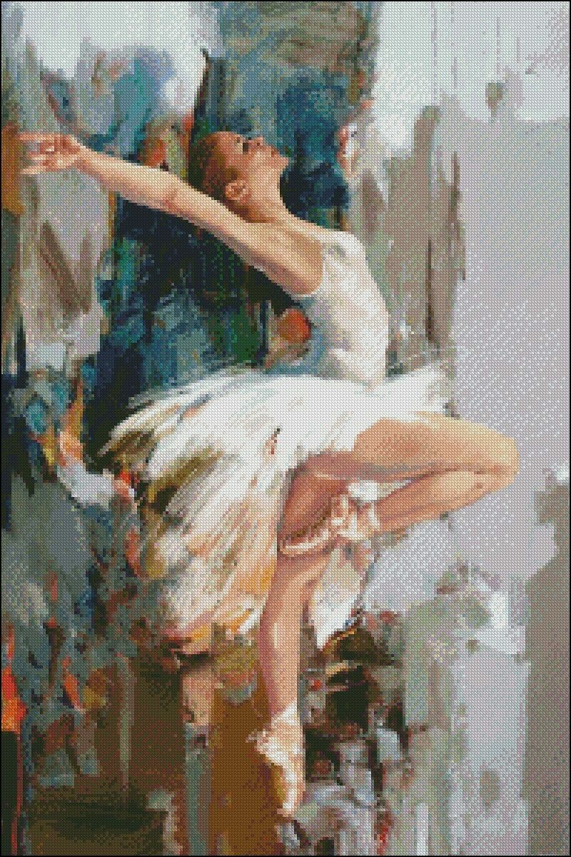 Chart Needlework Crafts DIY - Counted Cross Stitch Patterns - Ballerina III