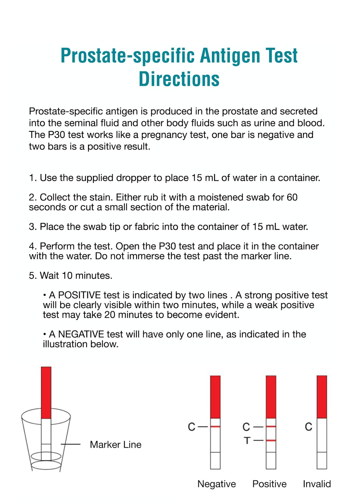 Crime Scene Semen Detection Test - P30 Antigen, Includes Supplies and...