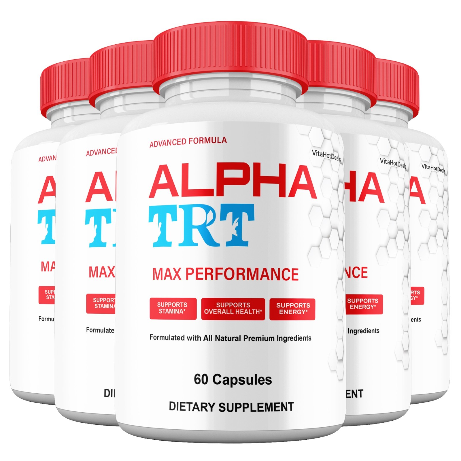 Alpha TRT Capsules for Men, Maximum Strength Formula, AlphaTRT (5 Pack)