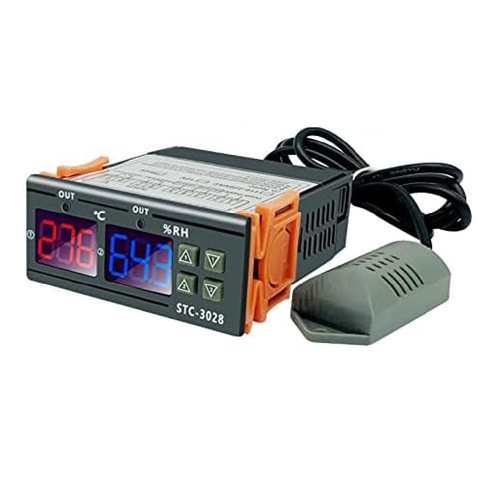Temperature and Humidity Controller with Dual Display -3028 10A AC110-223055