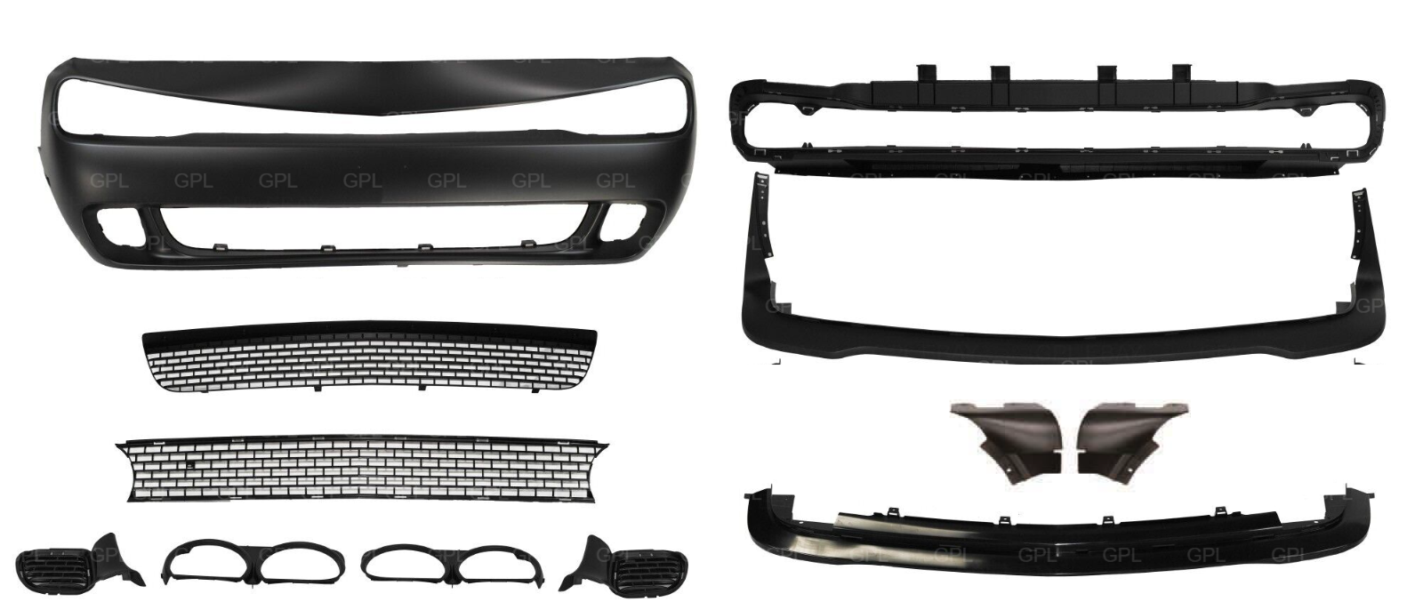 for 2015-2023 Dodge Challenger Hellcat style full Front bumper replacement