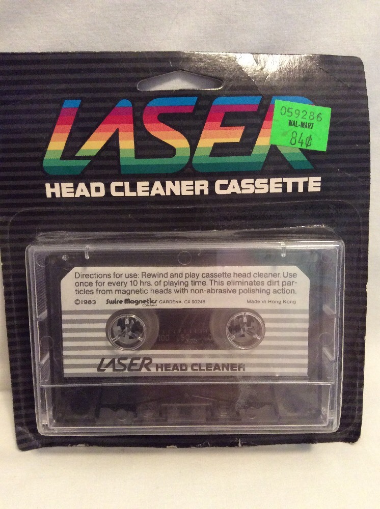Laser Head Cleaner Cassette Tape Vintage 1983 Swire Magnetics Hong Kong NOS! H25