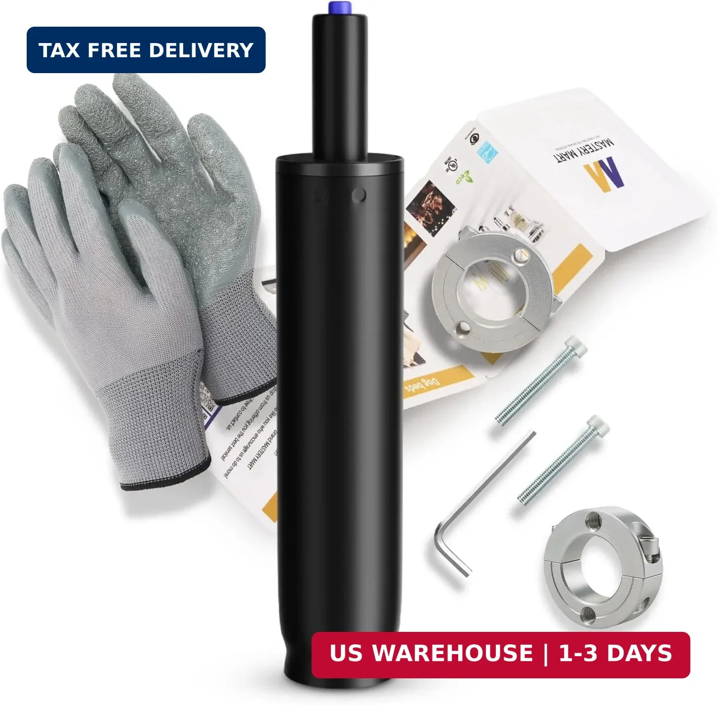 MASTERY MART Office Chair Gas Cylinder Replacement Kit, 4" Stroke Heavy Duty Hyd