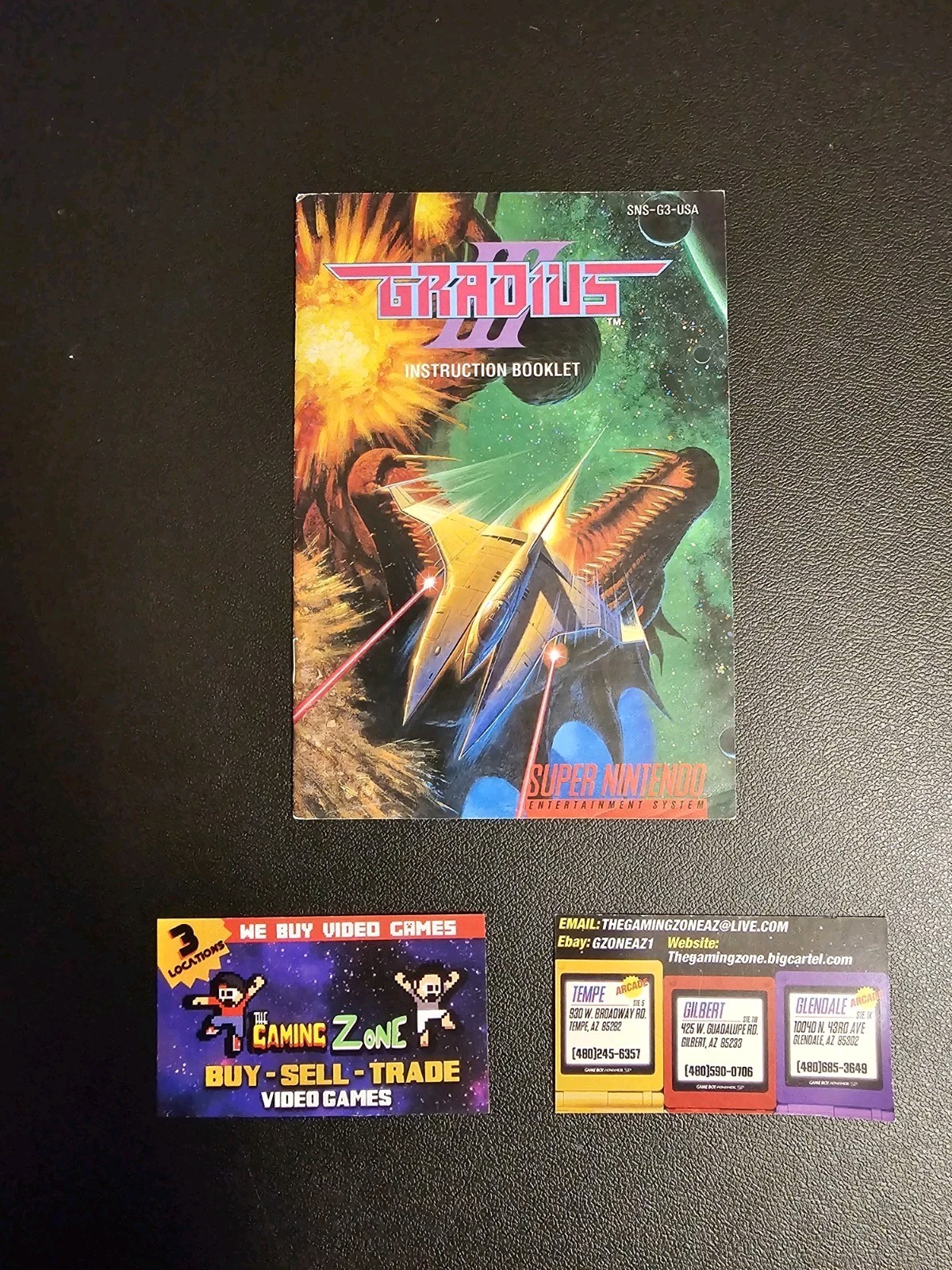 Super Nintendo Gradius 3 SNES Manual Only!!