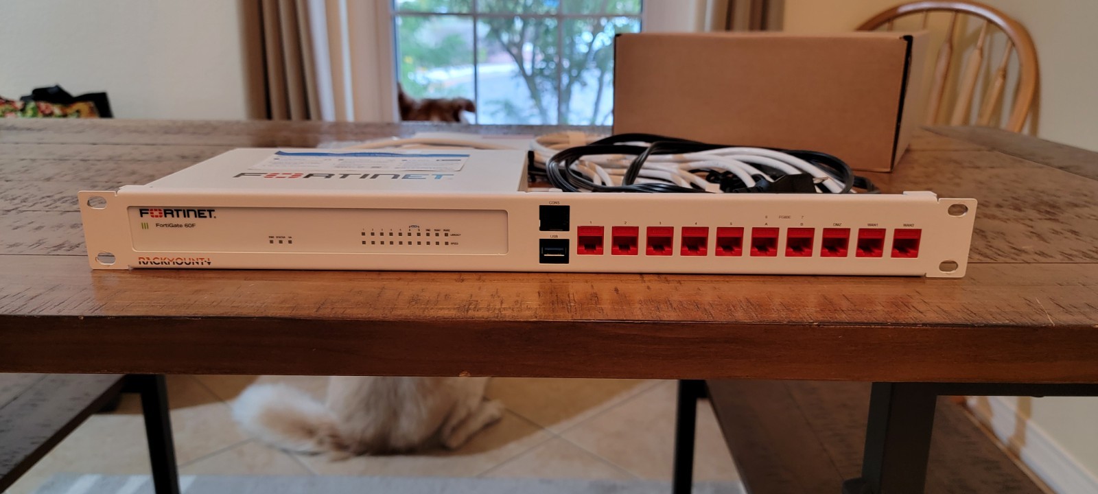 Fortinet FortiGate 60F FG-60F Firewall + Rackmount.IT RM-FR-T10 Bundle