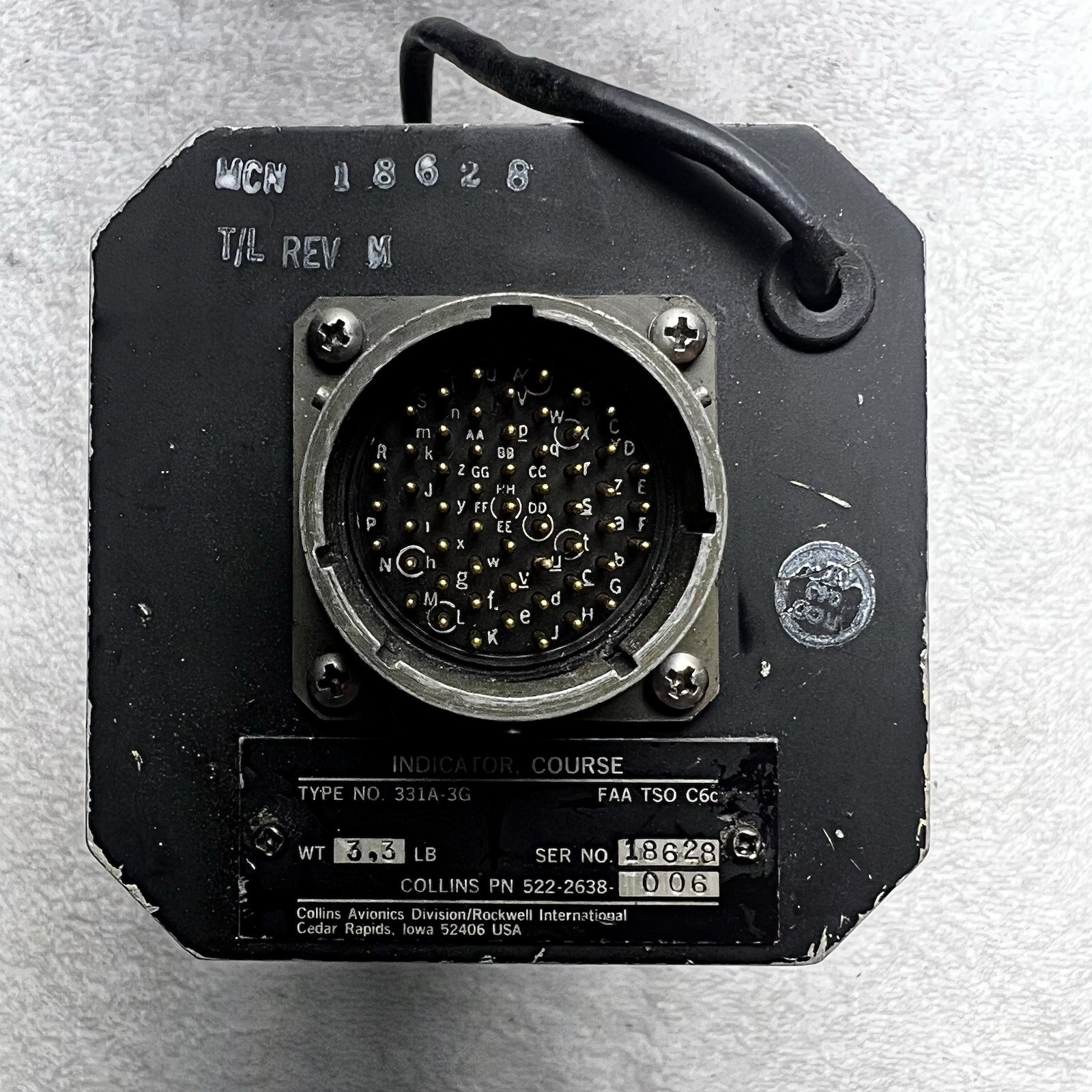 Collins 331A-3G Course Indicator P/N 522-2638-006