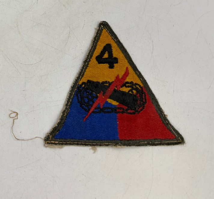 VINTAGE WWII US Army 4th Armored Division Patch