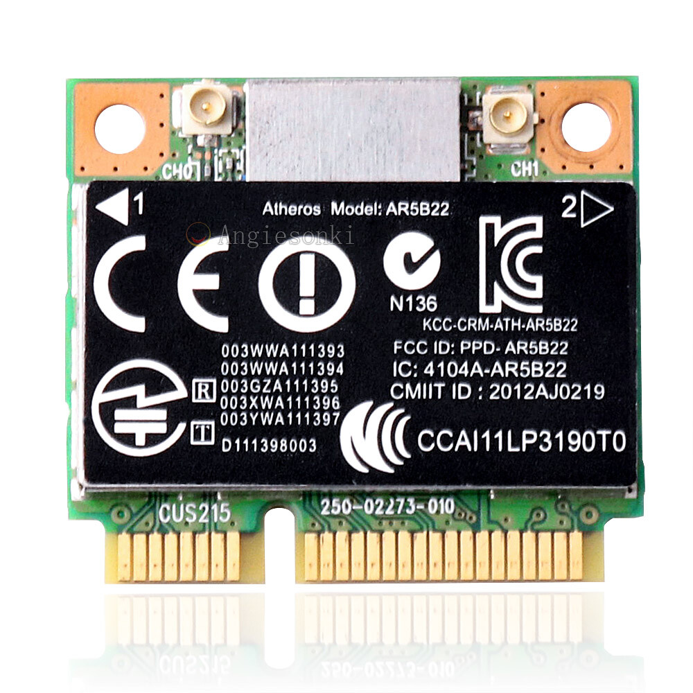 Atheros AR5B22 abgn Wireless Bluetooth 4 PCIe Half Siz Mini AR9462 HP 676786-001