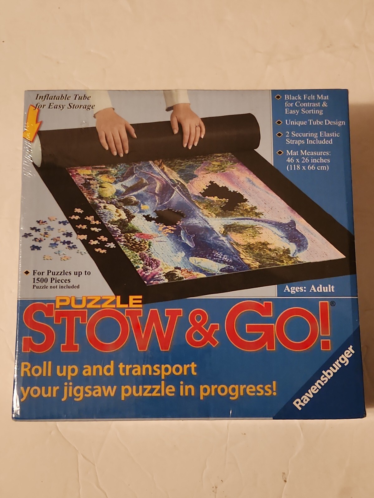 Ravensburger Puzzle Stow and Go Storage Roll Up Mat To 1500 Pcs 46x26 Sealed New