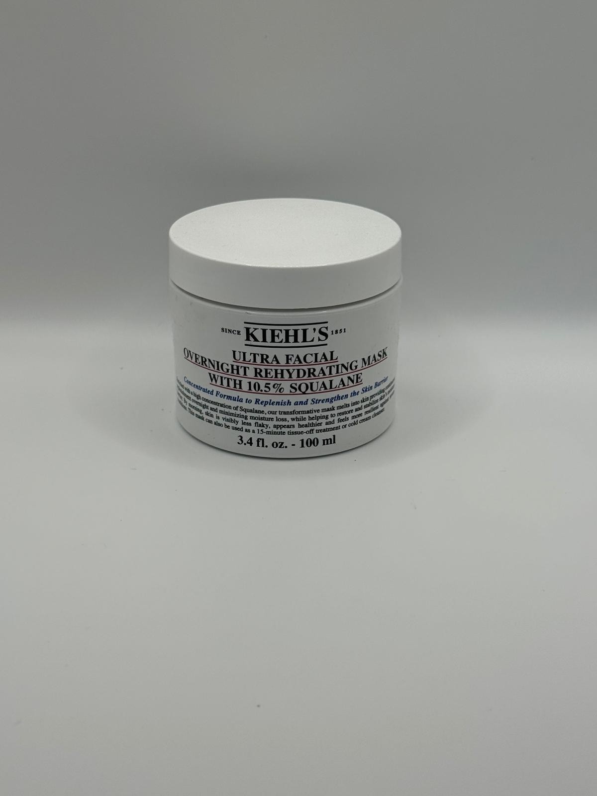 KIEHL'S Ultra Facial Overnight Rehydrating Mask 10.5% Squalane 3.4FL NEW