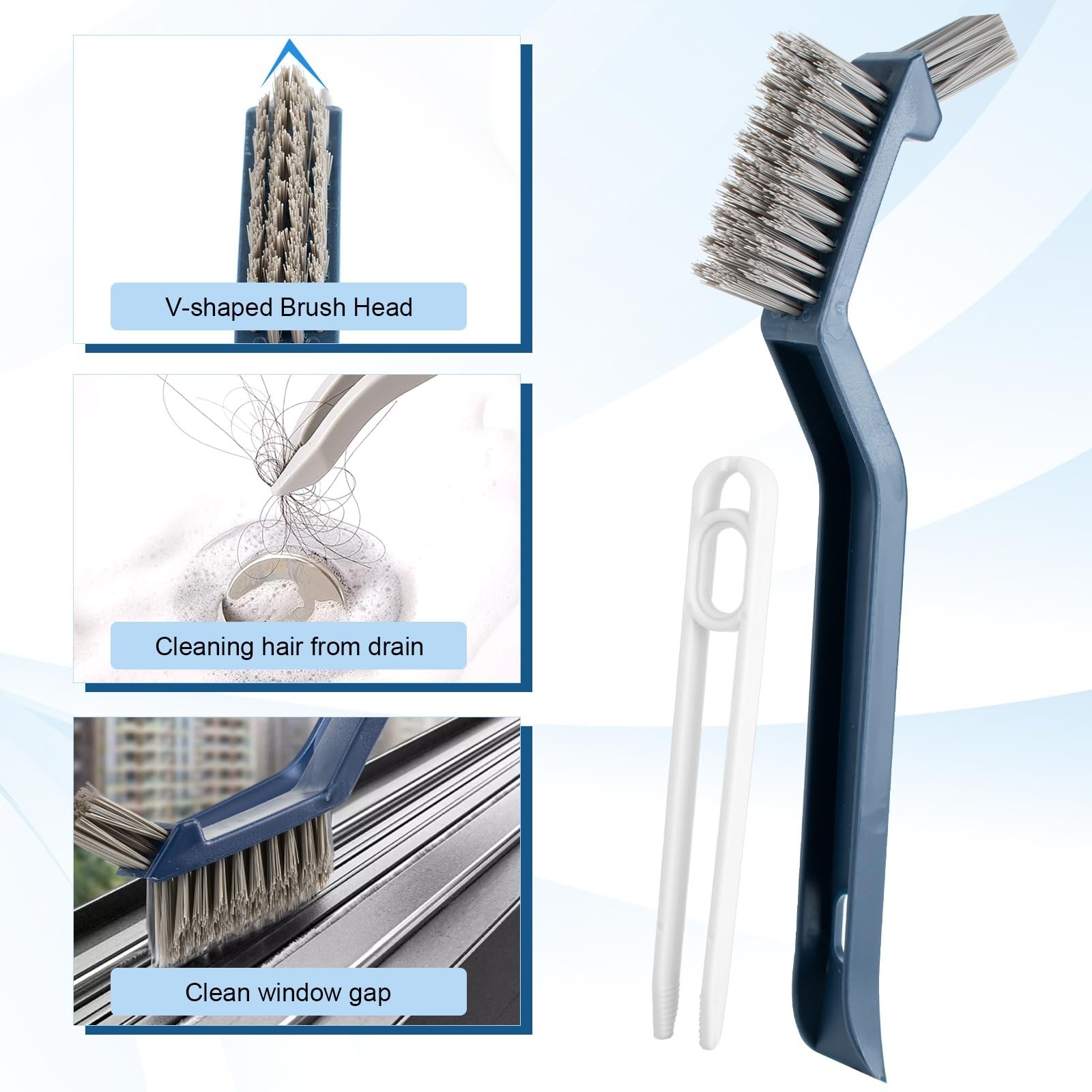 13PCS Crevice Cleaning Brush Set,Multifunctional Hard Bristle Crevice Cleanin...