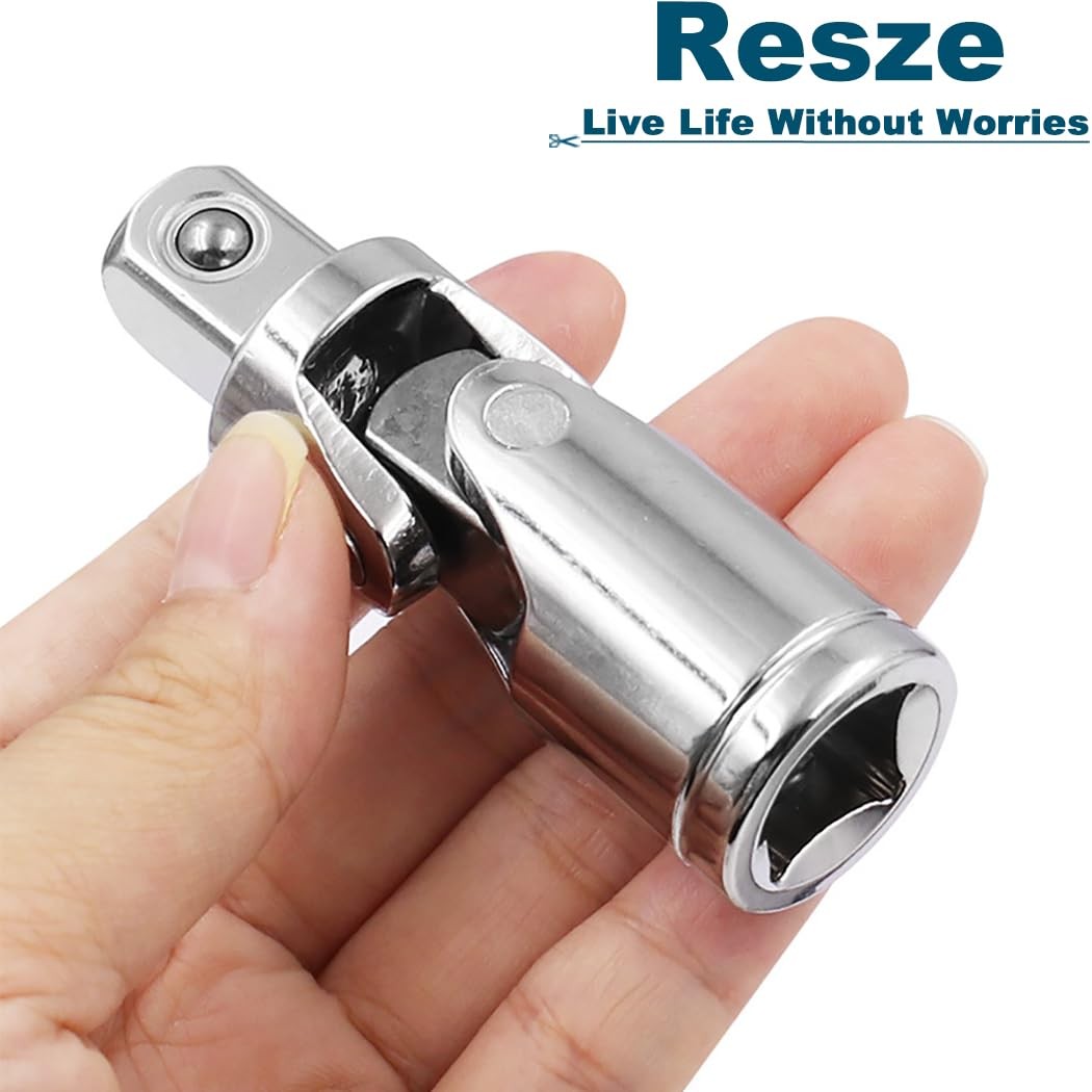3PCS Swivel Socket Set (1/4", 3/8", 1/2"), 360° Rotating Adapters