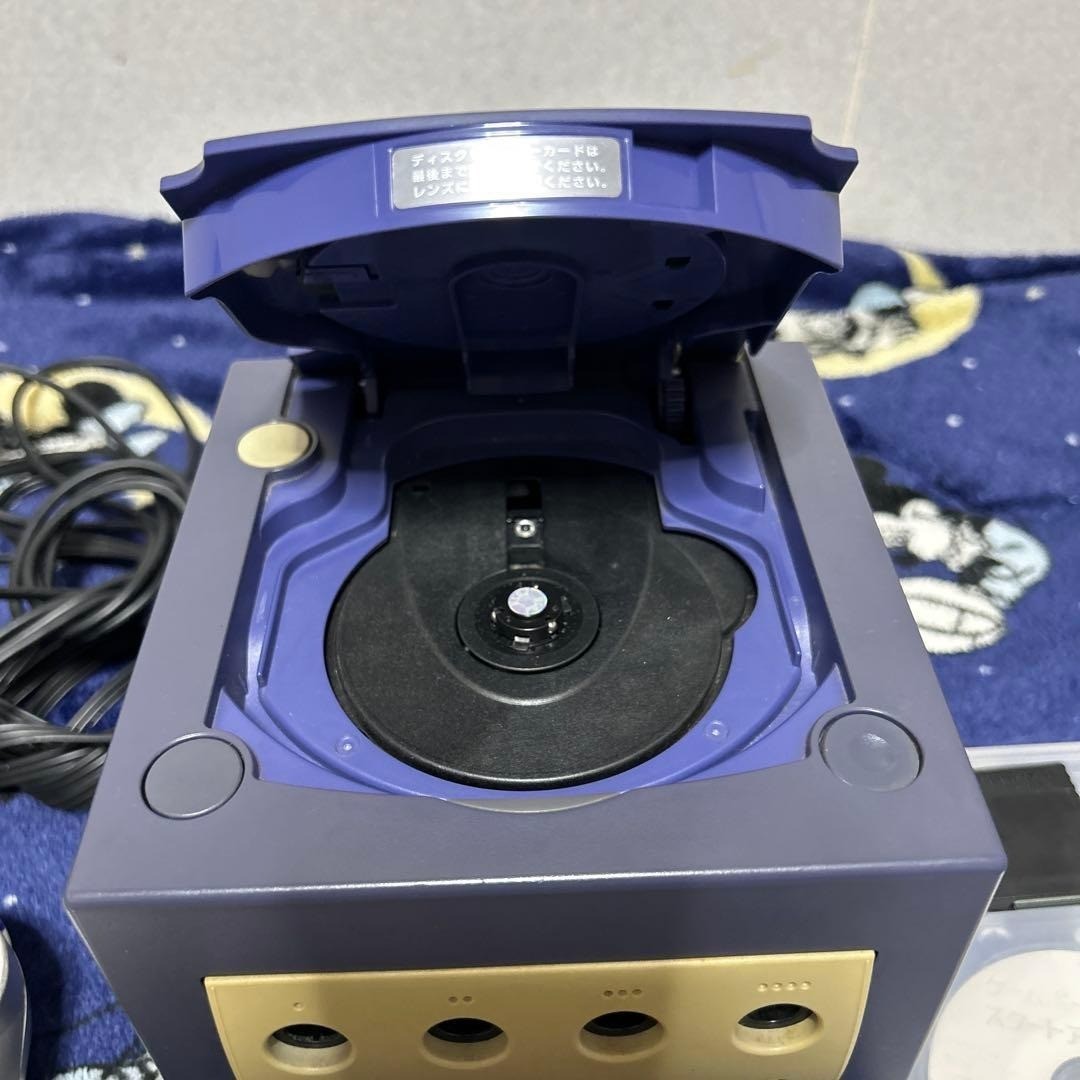 Nintendo GameCube Violet Console + Gameboy Player + Startup Disc + Games Working
