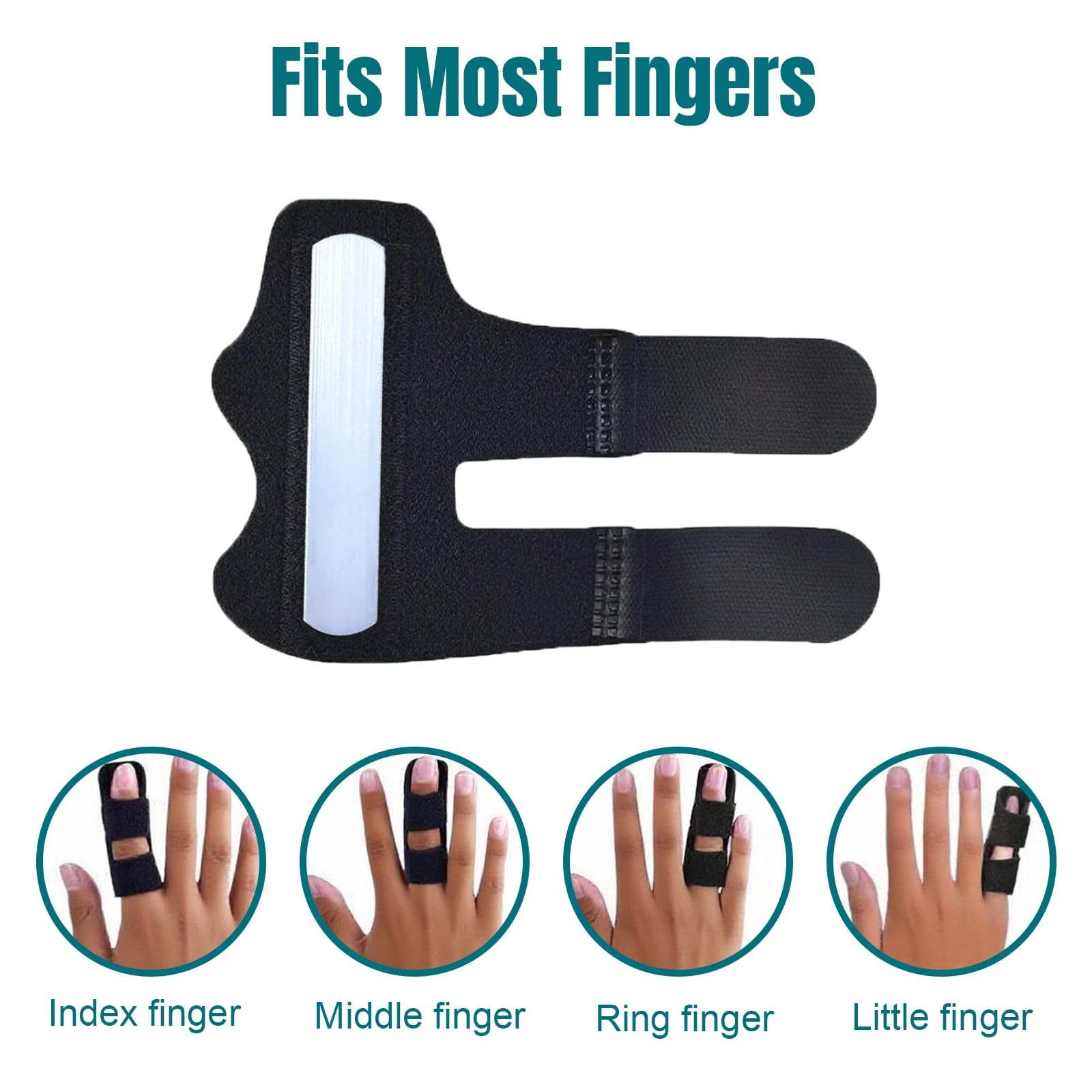 2 Pcs Finger Splint Trigger Finger Splint Brace for Thumb Index Middle Ring