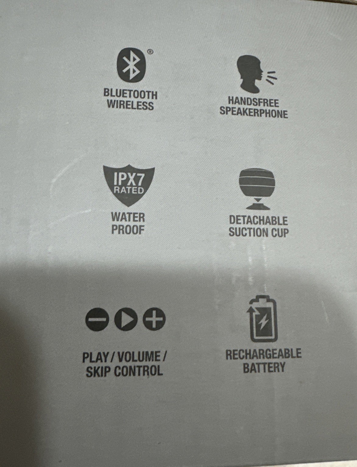 New iLive Waterproof Wireless Bluetooth Suction Cup Bottom