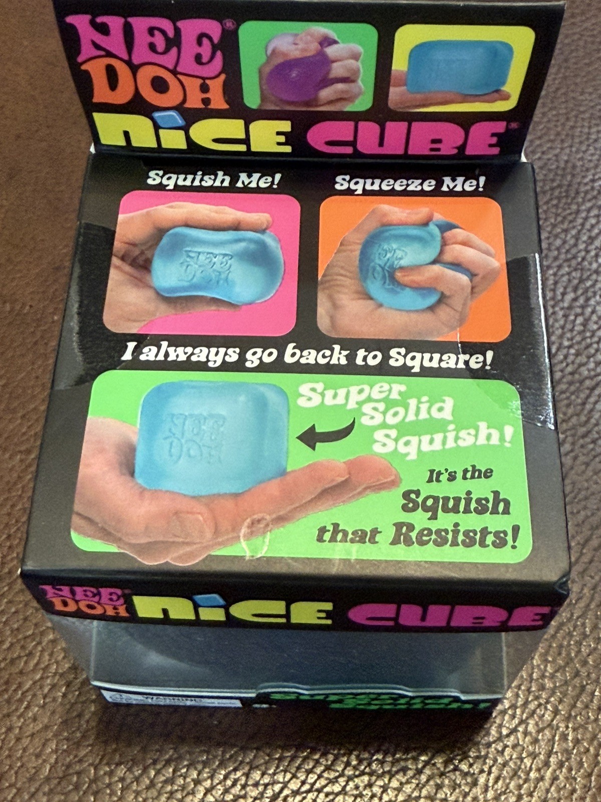 Nee Doh Nice Cube - Super Solid Squish! (Blue) - Brand New/Factory Sealed!