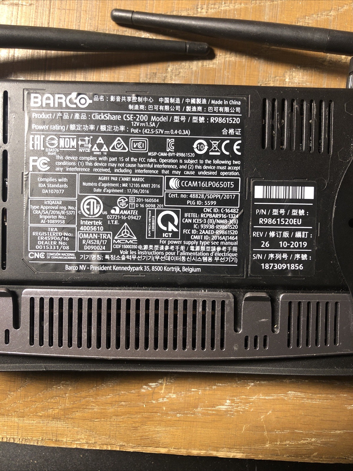 Barco ClickShare CSE-200 wireless presentation system Only
