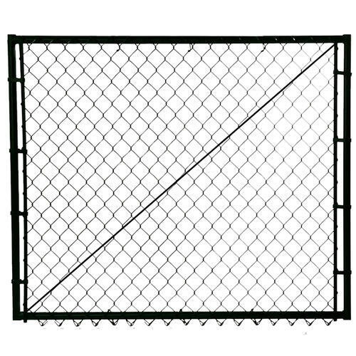 4' x 24" 72" Wide Black Steel Adjustable Chain Link Fence Walk Through Gate Kit