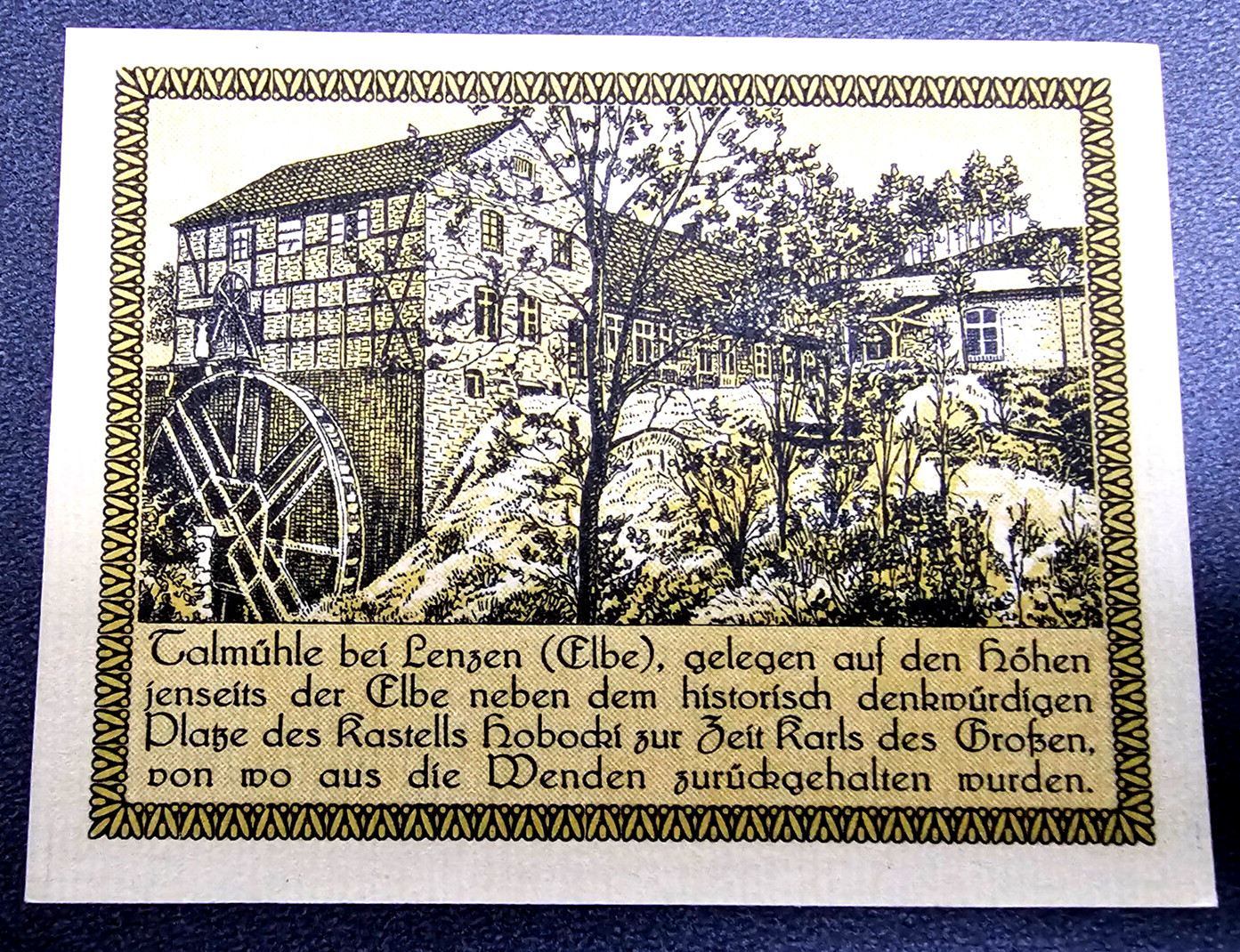 LENZEN ELBE NOTGELD 50 PFFENIG 1922 EMERGENCY MONEY GERMANY BANKNOTE (33070)