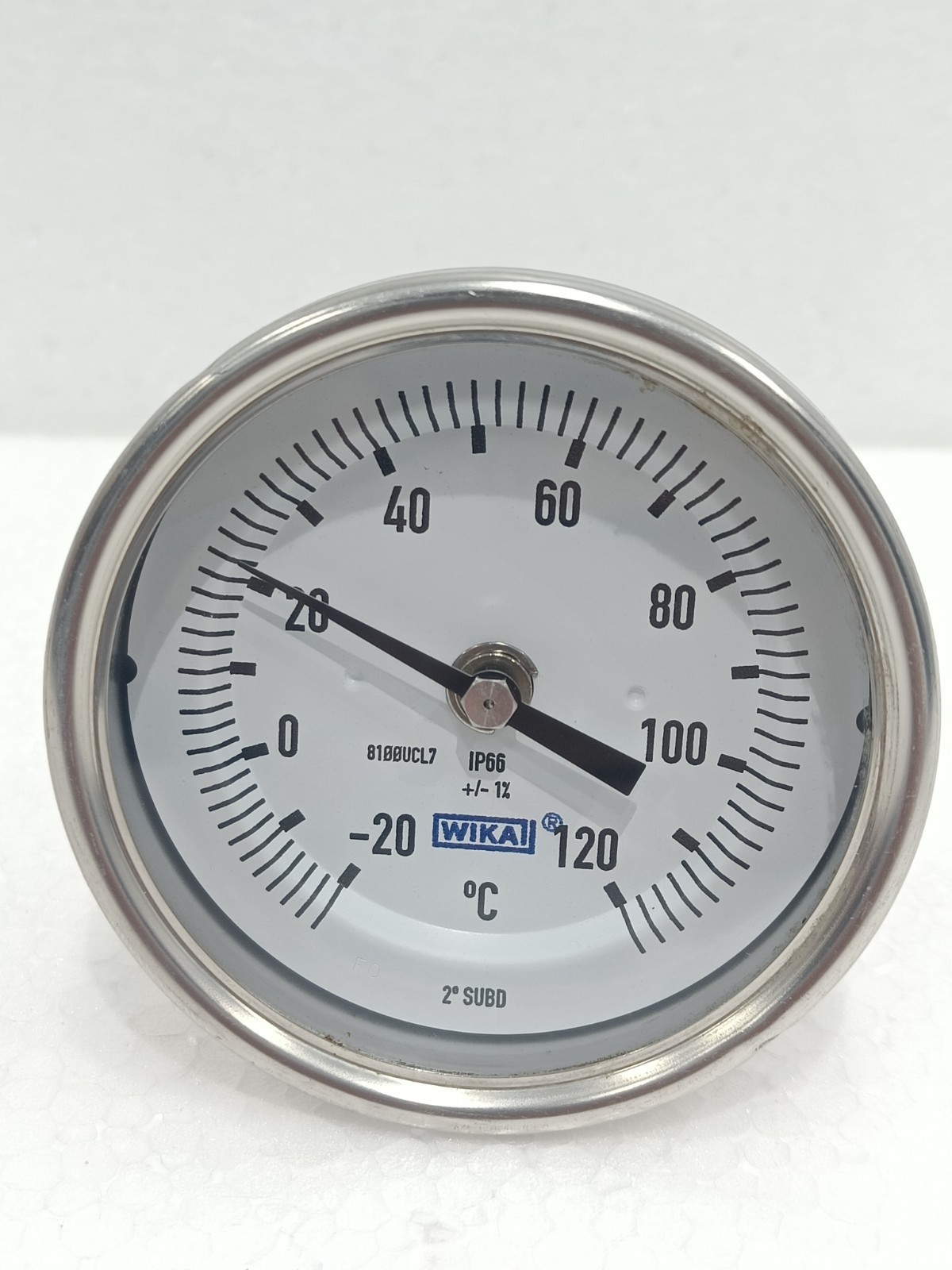 WIKA ANALOG TEMPERATURE GAUGE -20°C TO 120°C IP66 STAINLESS STEEL STEM FAST SHIP