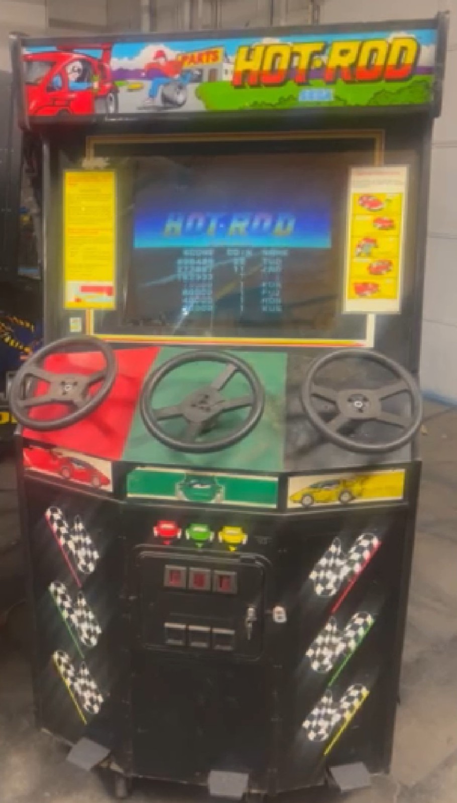 HOT ROD ARCADE MACHINE by SEGA (Excellent Condition) *RARE*