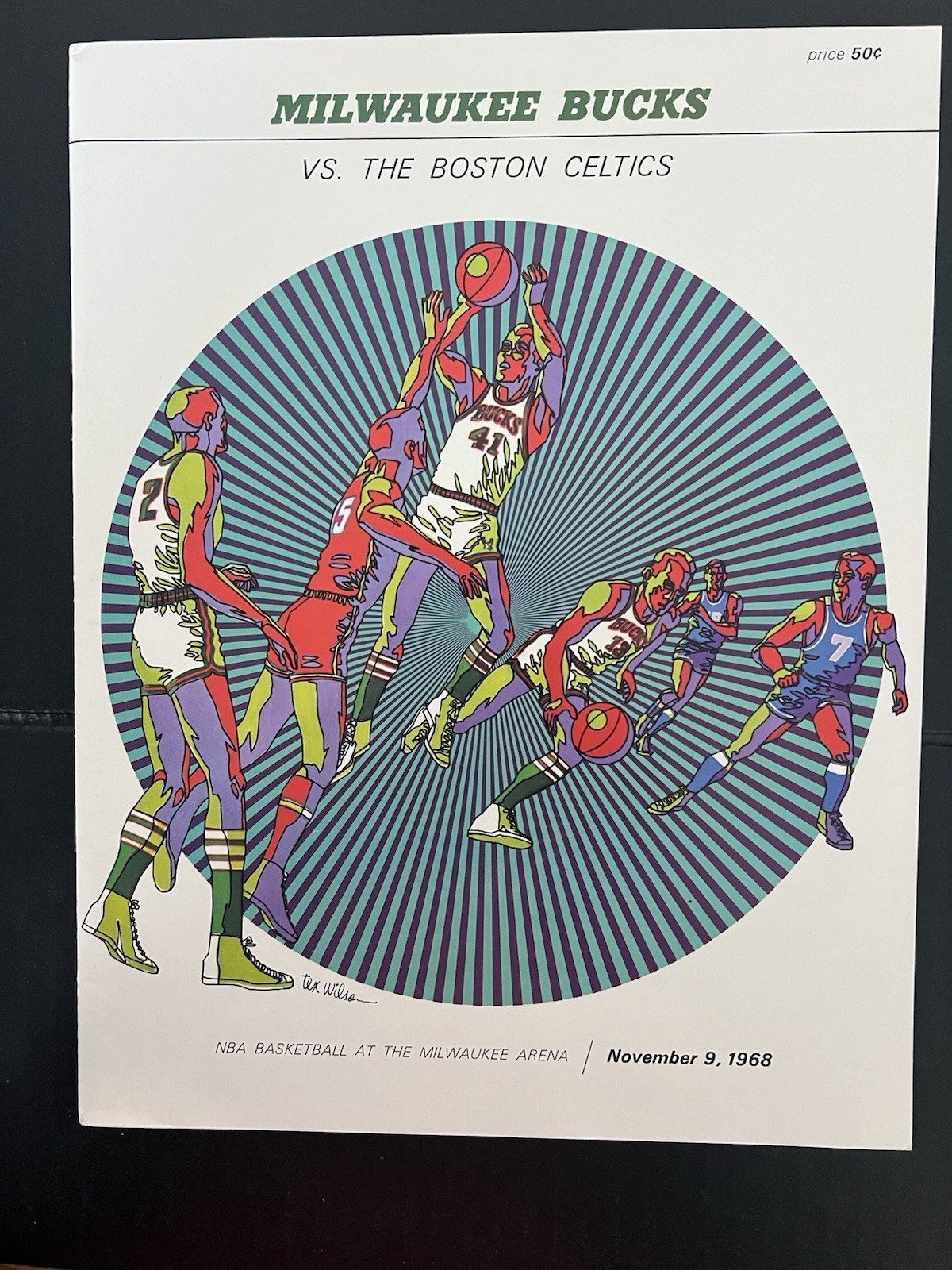 Classic Vintage 1968 Milwaukee Bucks Program Inaugural Season Ticket Stub