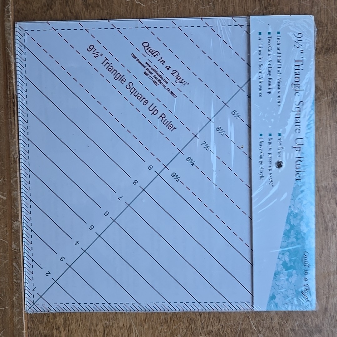 Quilt In A Day  9 1/2" x 9 1/2" Triangle Square Up Ruler New!