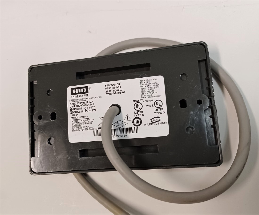 HID ThinLine II Wall Switch Prox Reader, 5395CG100, Gray, Used, 2012 Stock
