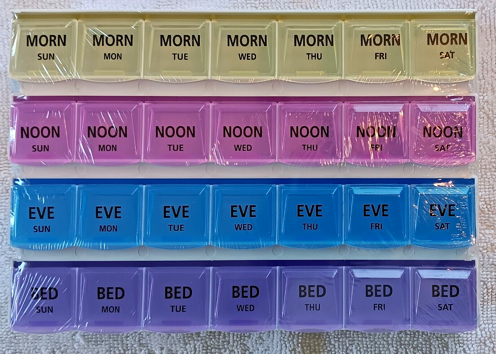 Apex 7 Day MediPlanner Four Times Per Day Medication Pill Organizer