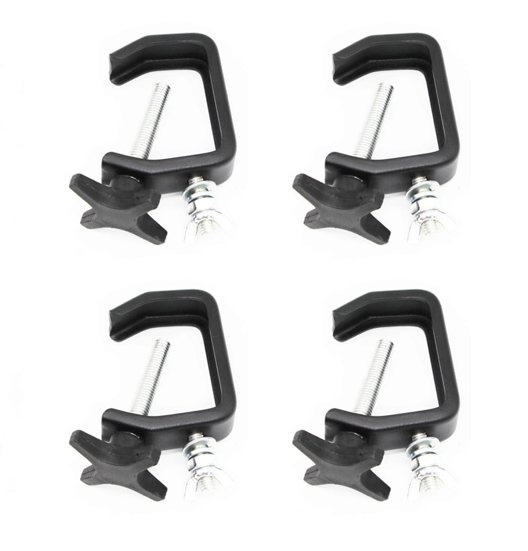 4 PCS 1-2" Black C Clamp Hook Truss Clamp Stage Lighting Clamps 44 LBS