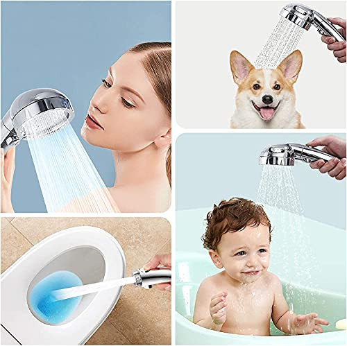 High Pressure Handheld Shower Head with ON/OFF Pause Switch - 3-Spray Settings