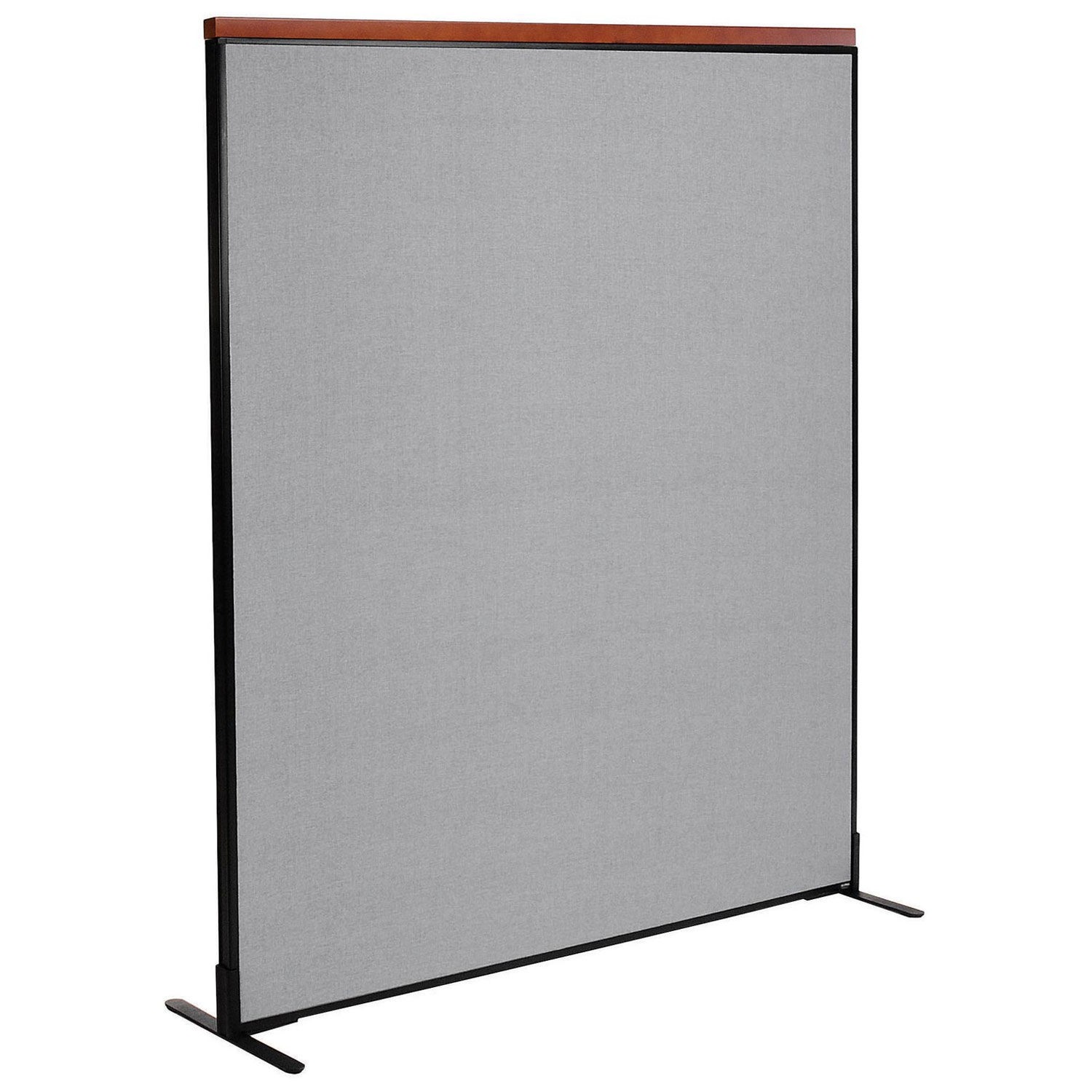 60-1/4"W x 73-1/2"H Deluxe Freestanding Office Partition Panel Gray