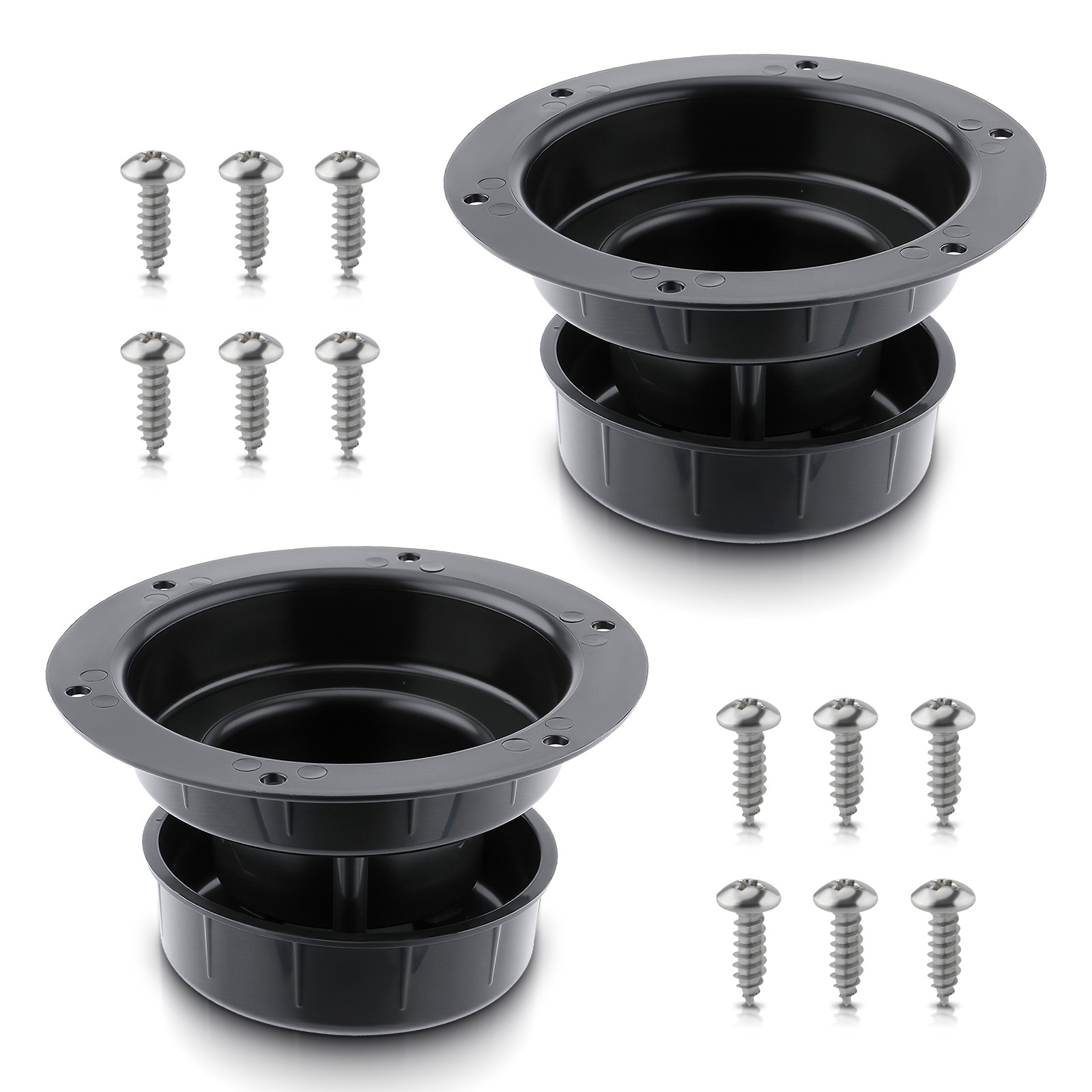 2PC RV Plumbing Vent Cap Trailer Camper Roof Sewer Vent Kit for 1 to 2 3/8" Pipe
