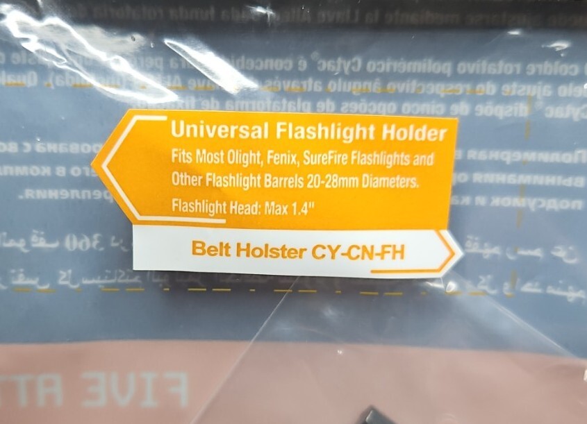 Cytac Universal Flashlight Holder - Fits Most Flashlight Barrels 20-28mm
