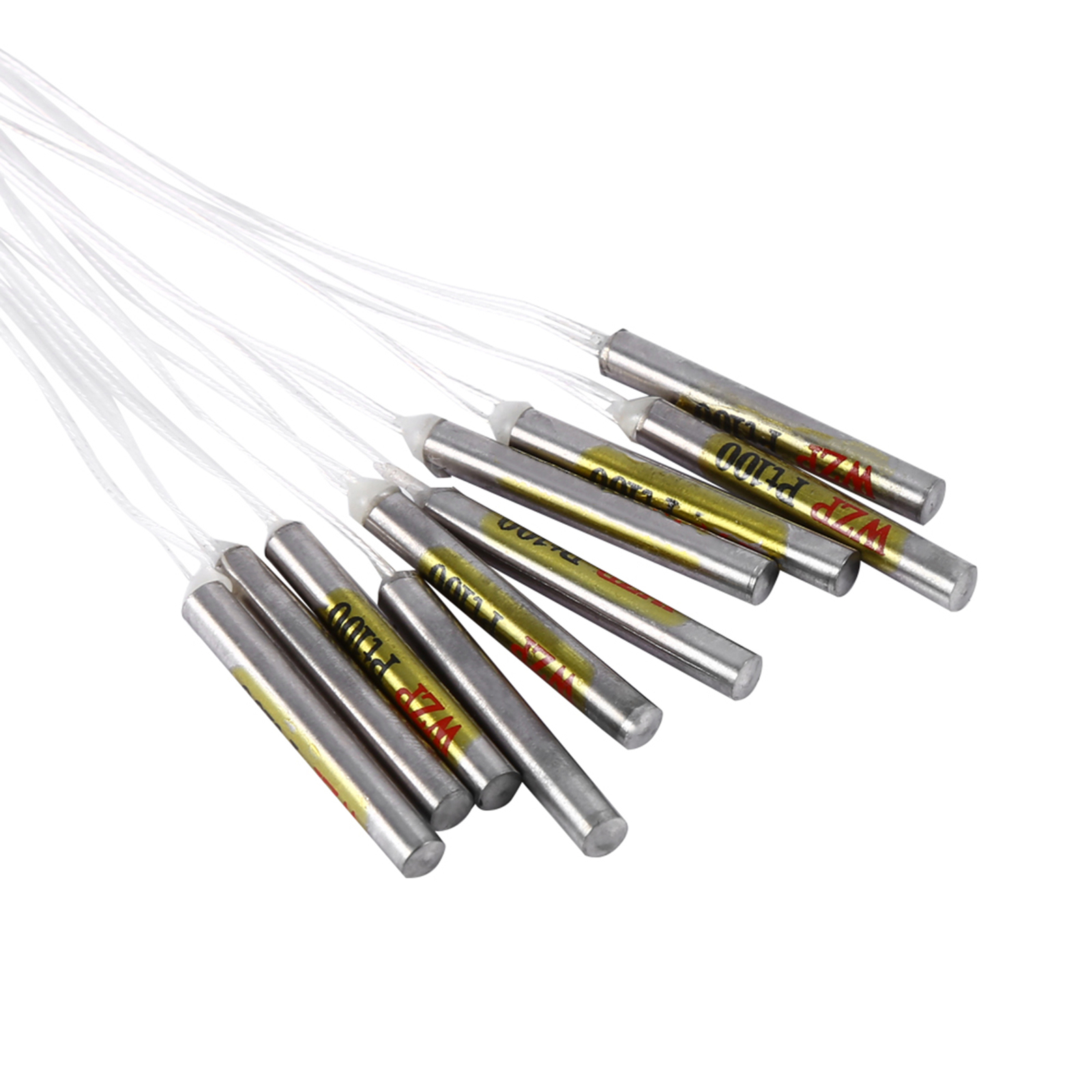 10pcs PT100 Waterproof Sensor Probe For Temperature Controller 4x30mmx50cm Probe