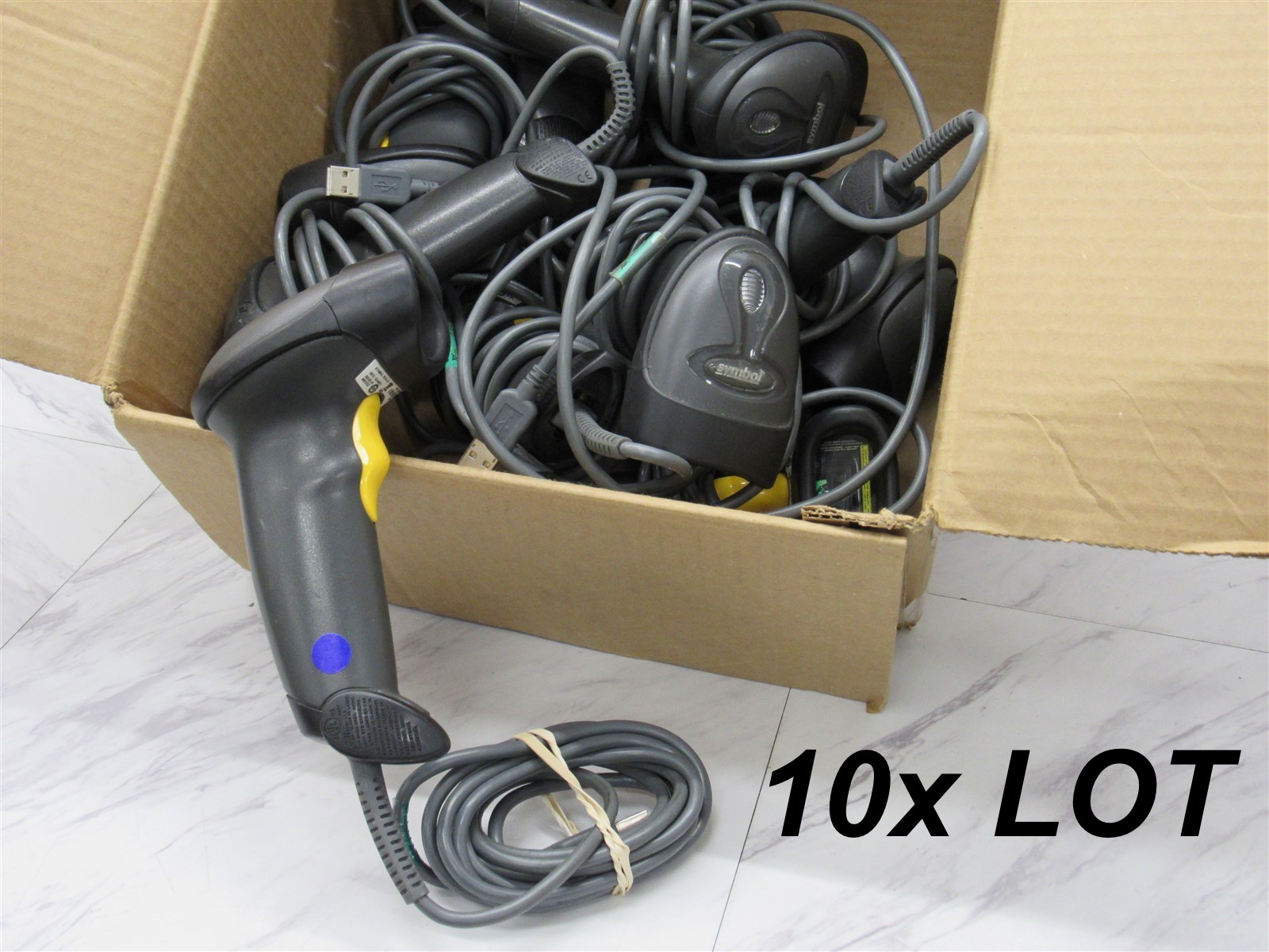 10 LOT - Motorola Symbol LS2208 USB Handheld Laser Barcode Scanner w/ USB Cable