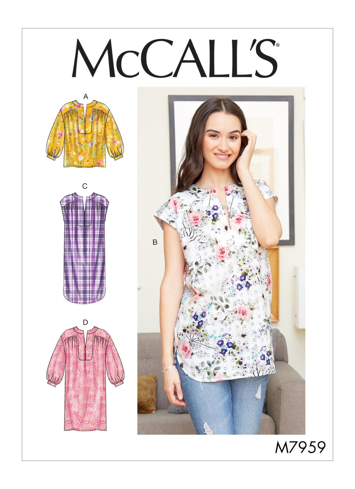 McCall's Sewing Pattern M7959 Misses Top Tunic Dress 4 Variations Sizes 6-14 UC