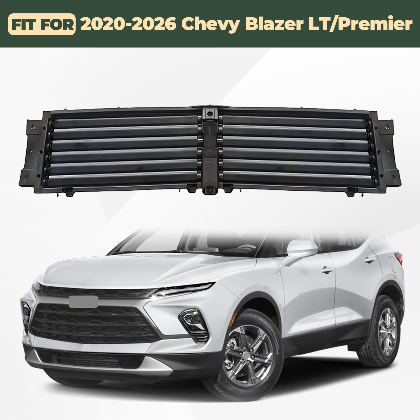 2020-2026 Chevy Blazer LT/Premier Radiator Grille Shutter Air Intake w/o Motor