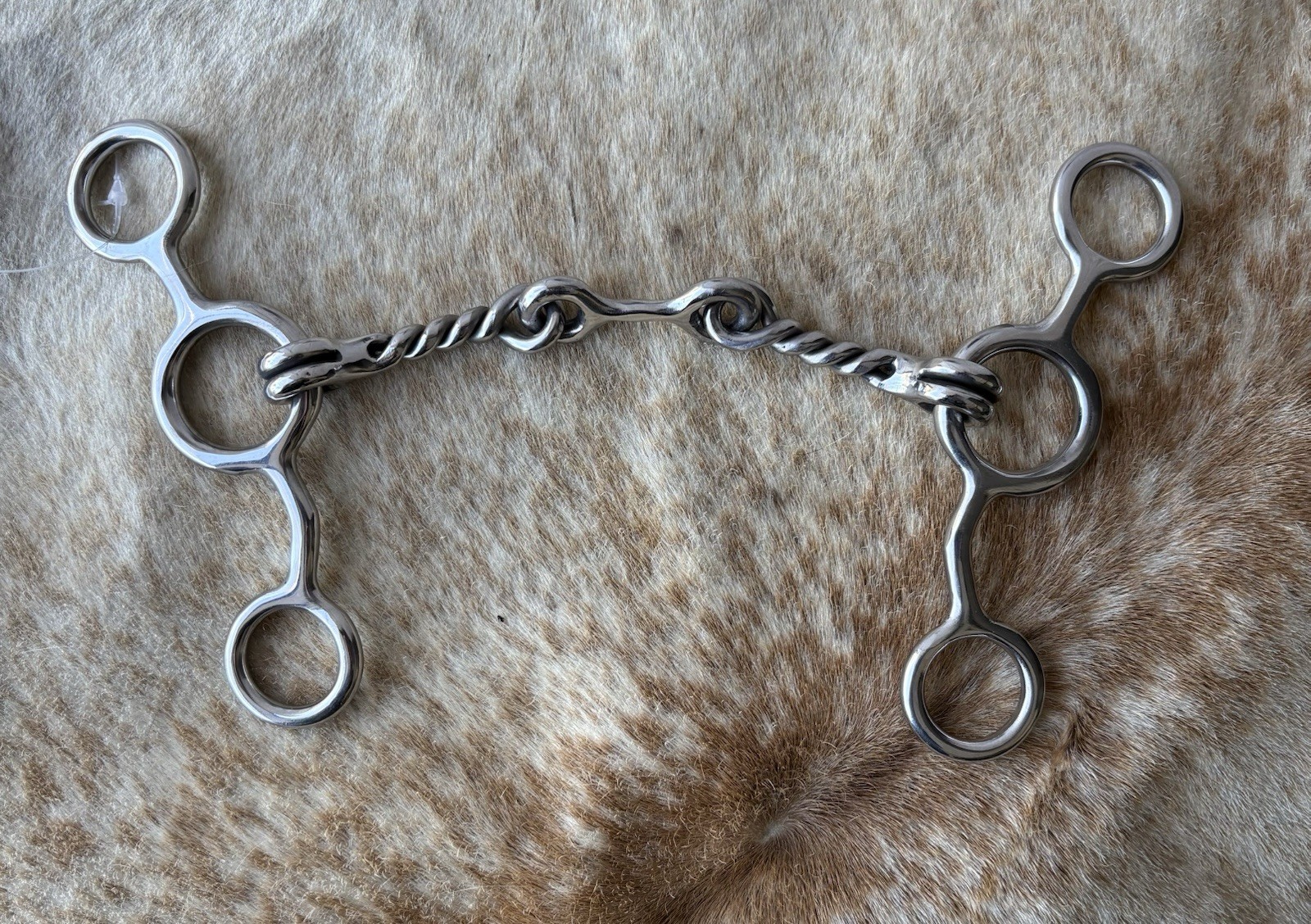 Stainless Steel JR Cowhorse 5” Dog Bone Twisted Mouth Bit FREE SHIPPING