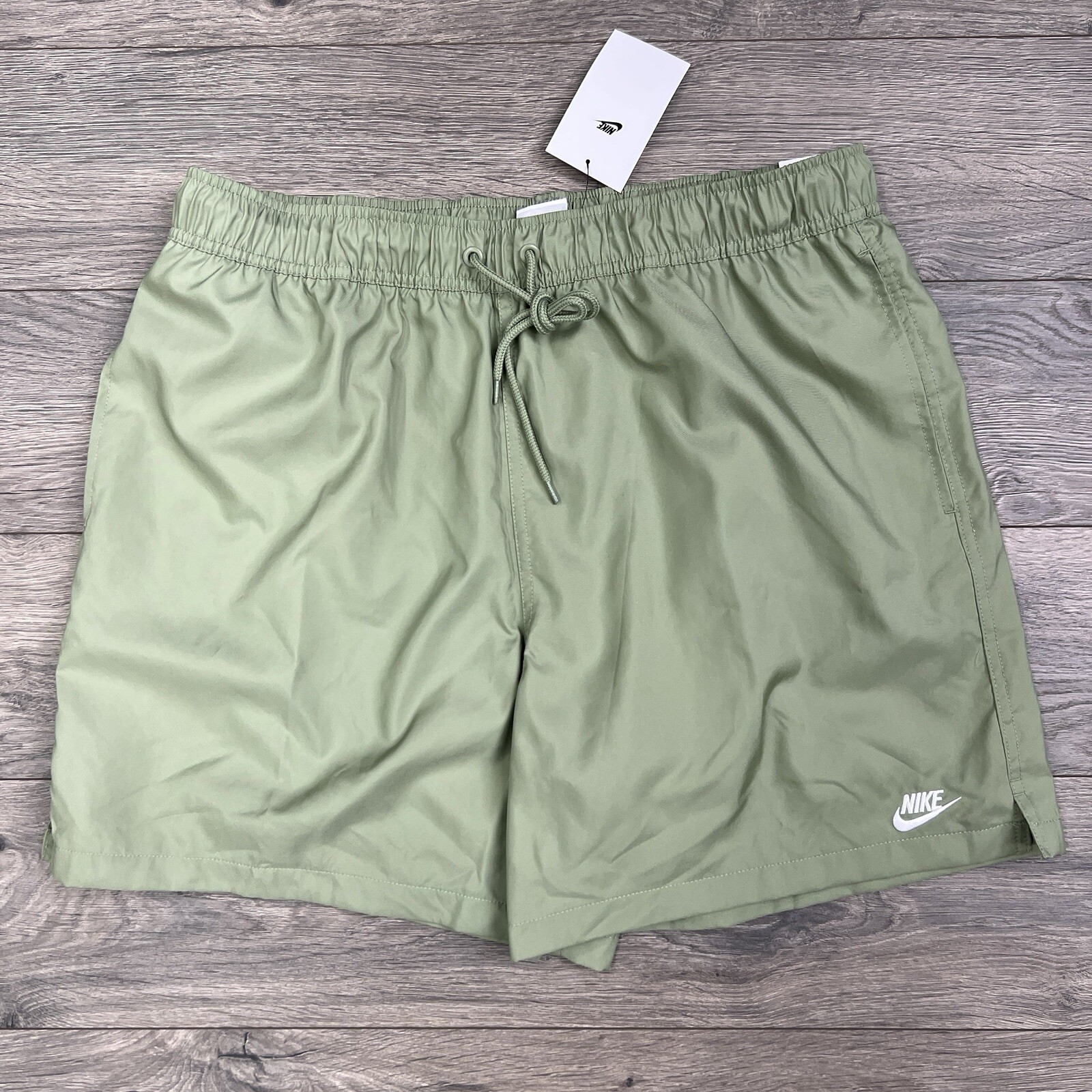 Nike Woven Flow Shorts Size Small Mens Oil Green Club 6" Above Knee Length New