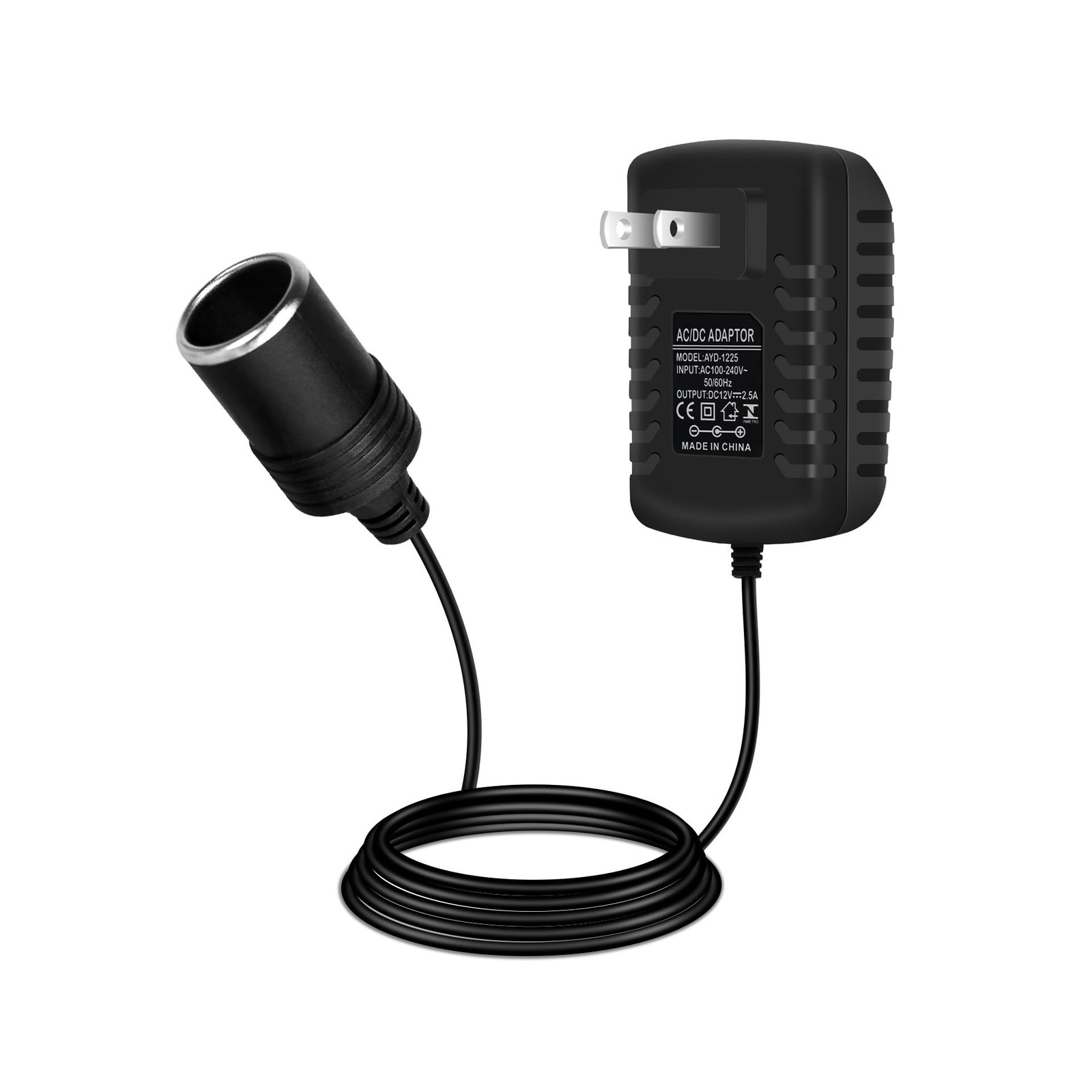 inShareplus 12V 2.5A 30W AC to DC Converter, 12 Volt Cigarette Lighter Adapte...