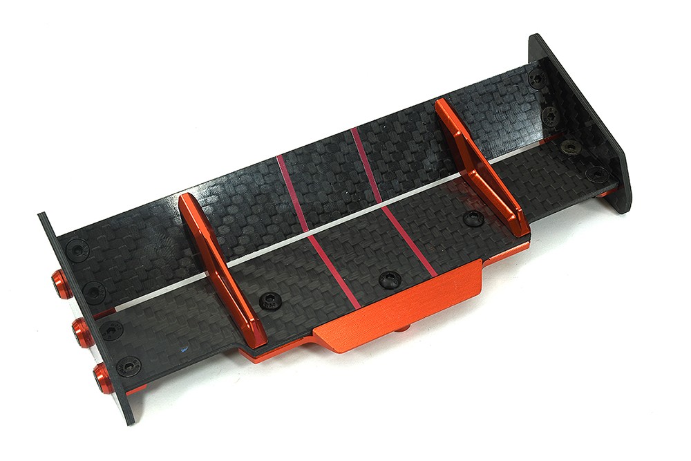 Carbon Fiber Rear Aero Wing Kit for Traxxas 1/10 Rustler 4X4 6721