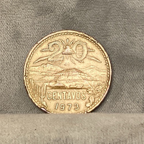 1973 Mexico 20 Centavos - Mexican Coin - Bronze - World Coin - Liberty Cap