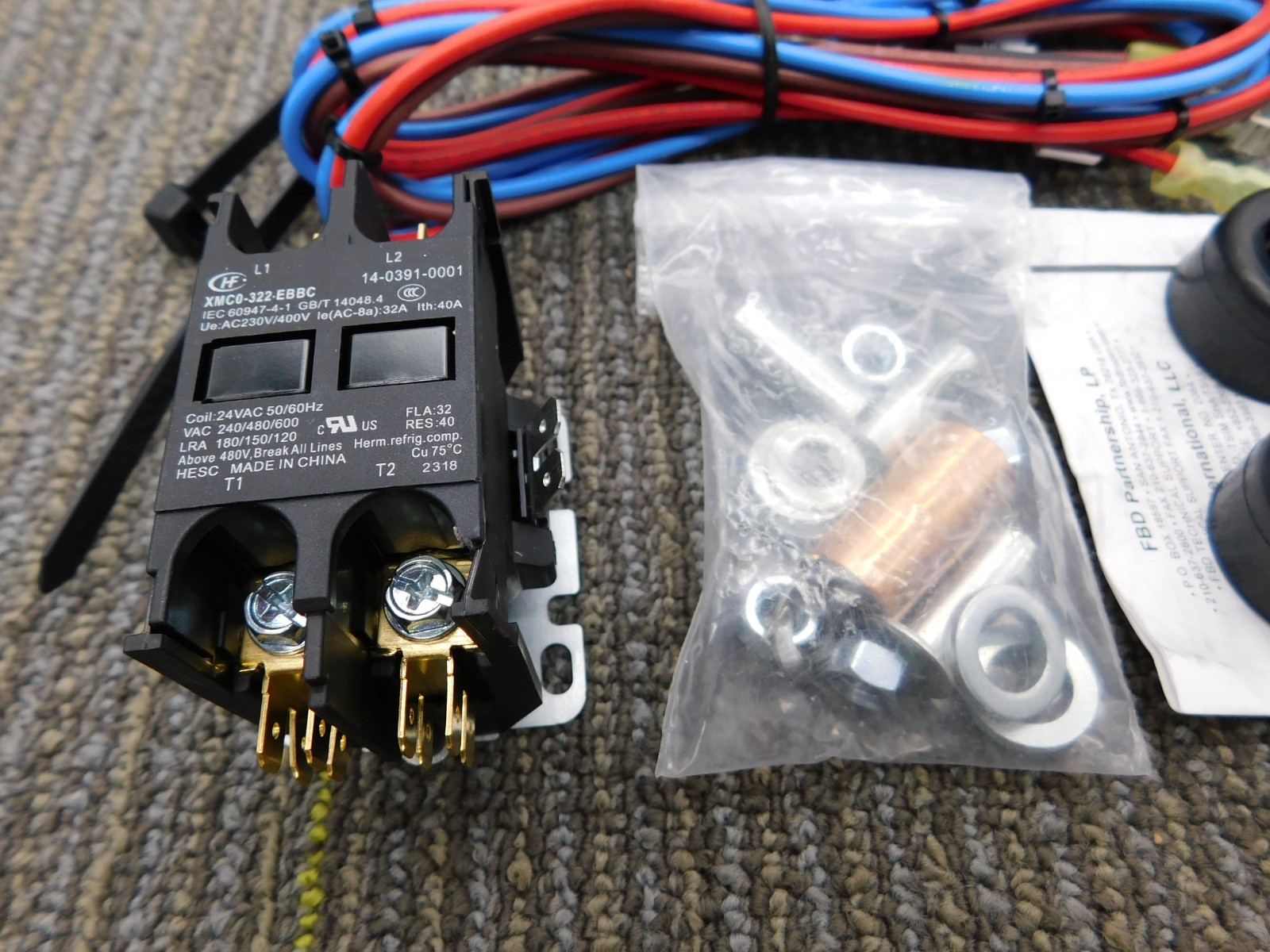 FBD FROZEN BEVERAGE DISPENSER E-BOX CONTACTOR & CAPACITOR REPLACEMENT KIT