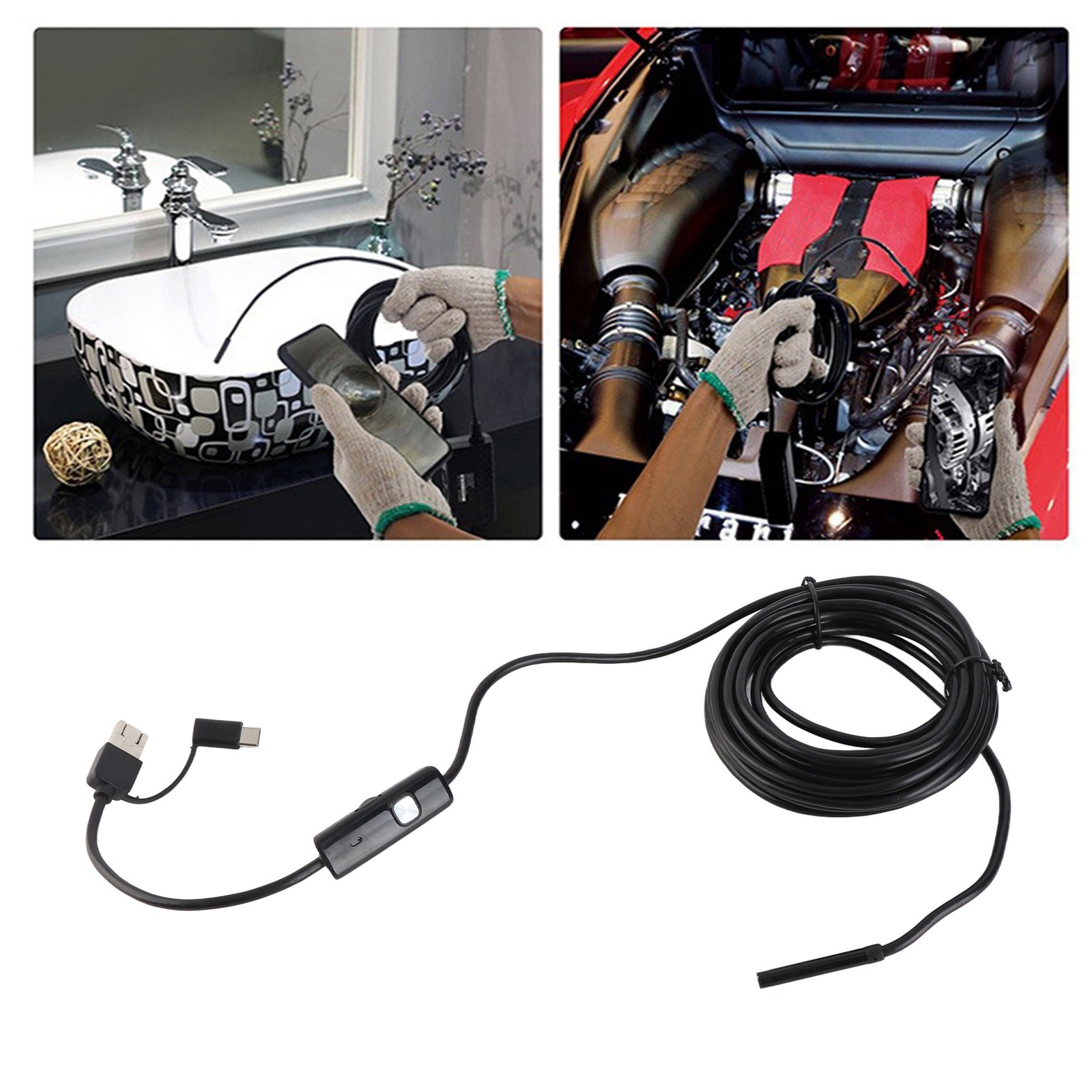 Endoscope Camera 5.5mm For (5m Hard Wire)