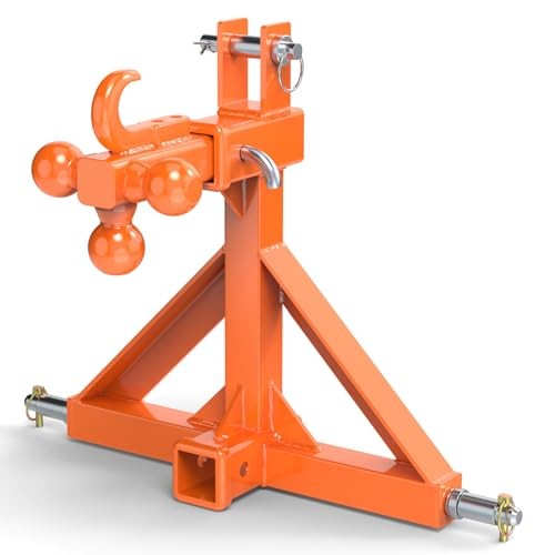 New Tractor 3 Point Hitch Receiver Attachment with Dual 2” Receiver–Include