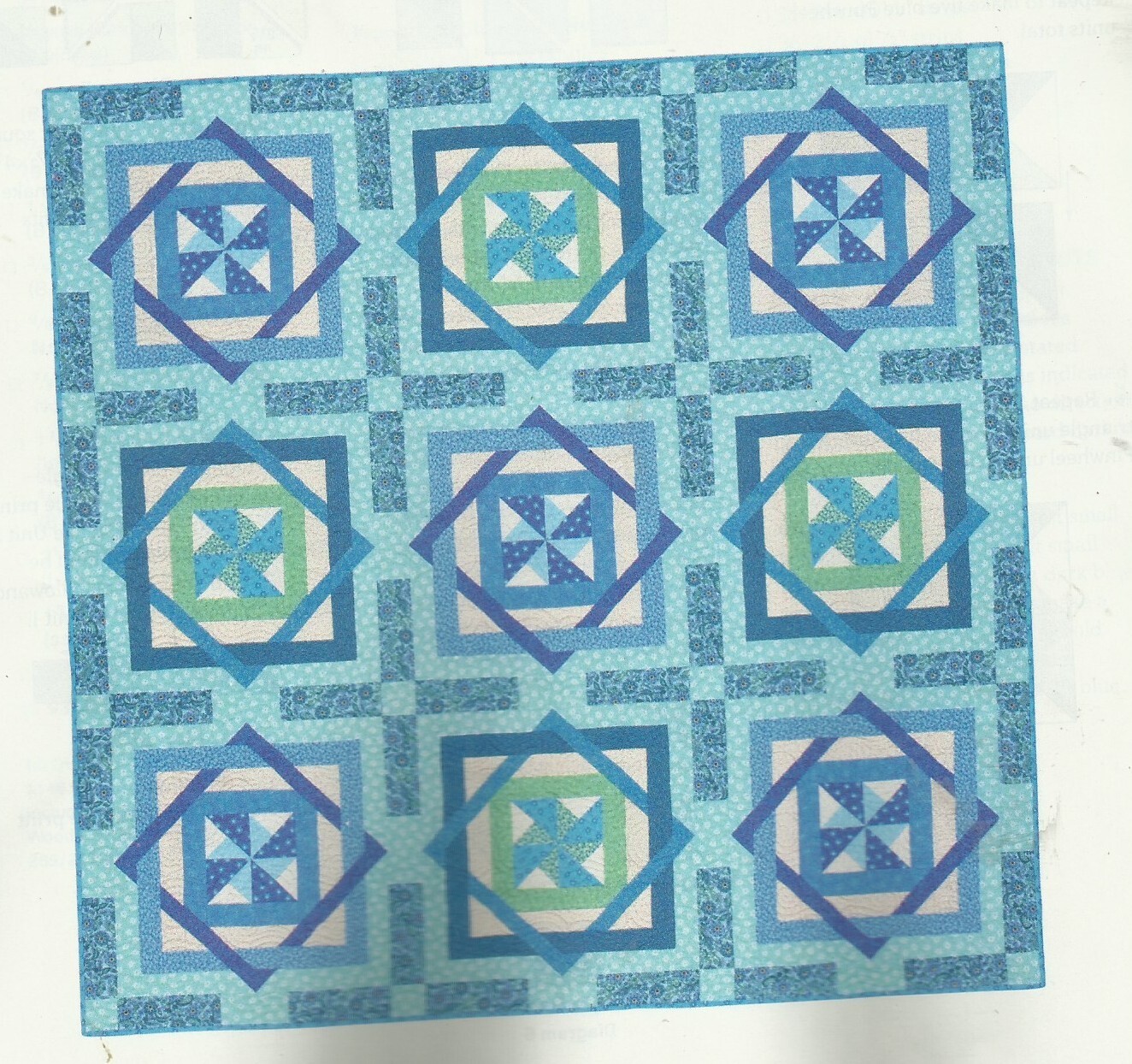 B0553 SEA & SKY QUILT PATTERN/INSTRUCTIONS