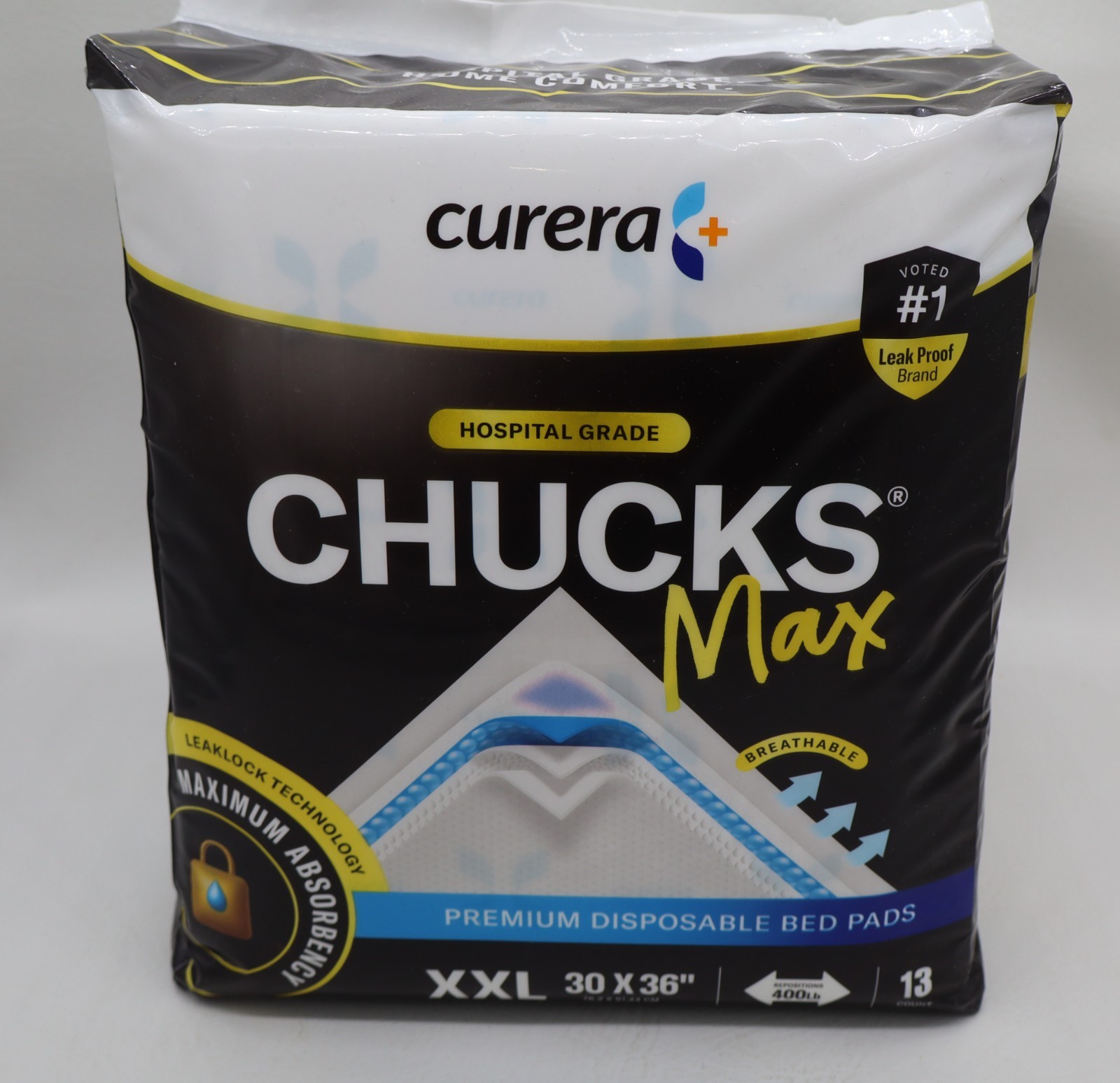 Pack of 13 Chucks MAX Premium Disposable Hospital Grade Bed Pads 30x36  Size XXL