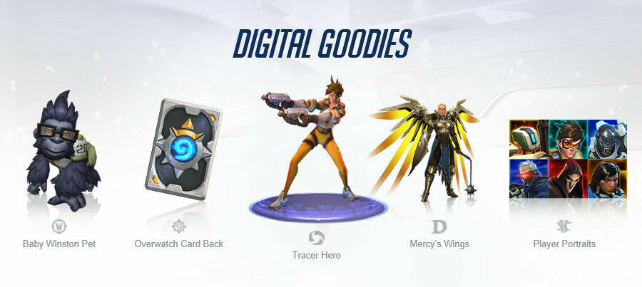Overwatch Origins: Digital Goodies (Hearthstone Card Back,Diablo 3 Wings) PC